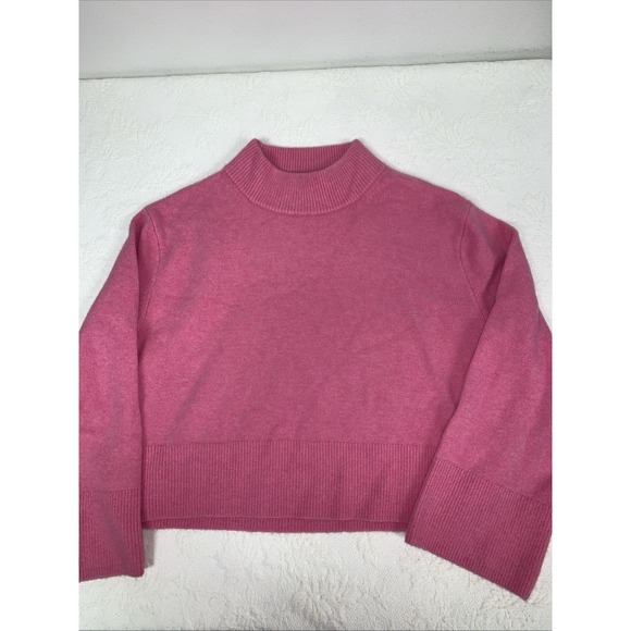 J.CREW Sweaters - J. crew Chunky Cropped Sweater Relaxed Boxy Supersoft Yarn Pink Wool Blend M